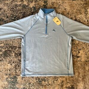 Tommy Bahama Light Blue Quarter-Zip Pullover